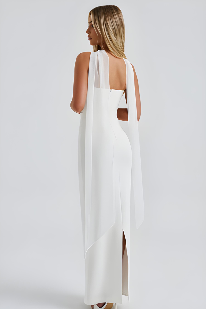 Kennedy | Damen Trägerloses Bodycon Hochzeitsgäst Maxikleid