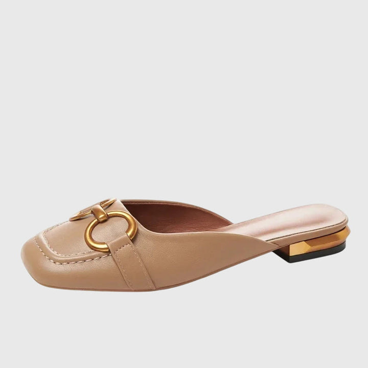 Kim | Damen Sommer Geschlossene Slip-on Pantoletten