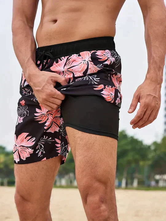Leon | Herren Sportlicher Slim Fit Badehose mit Innenfutter