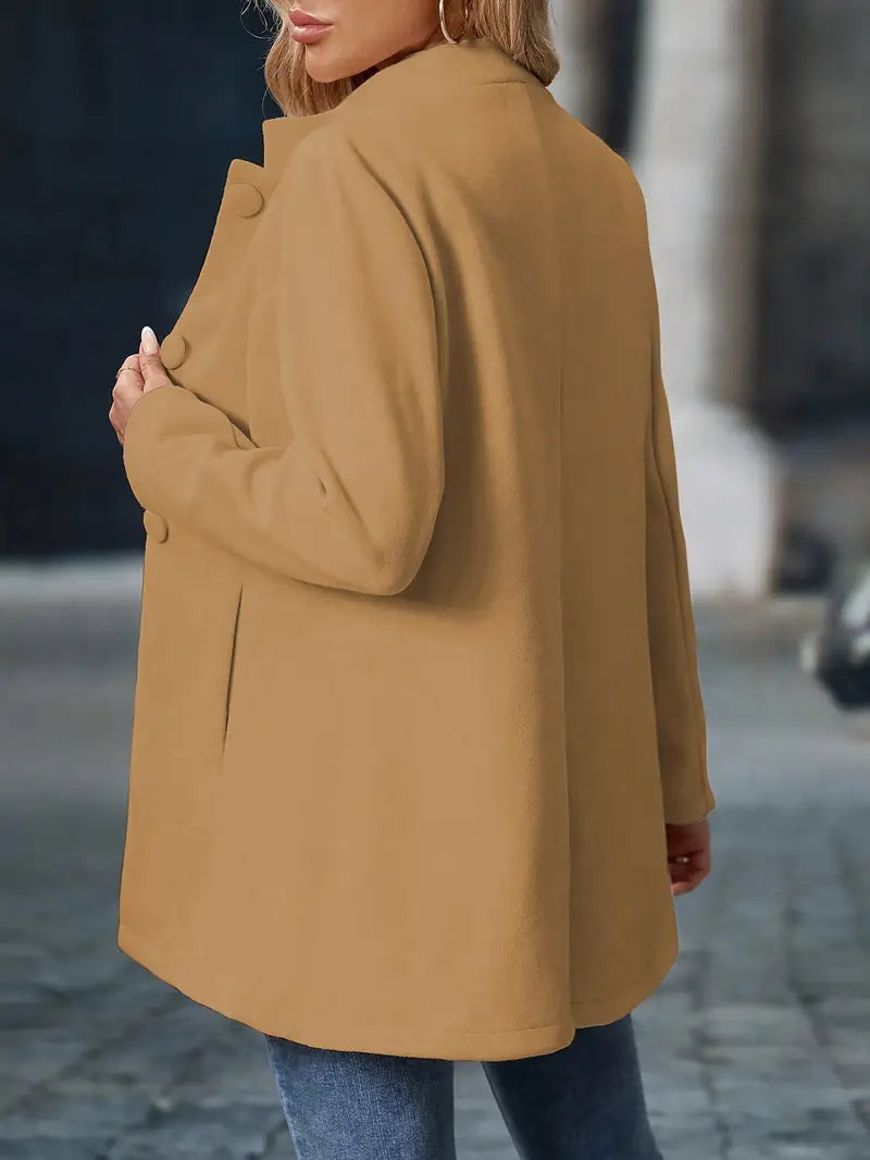 Lia | Damen Eleganter Herbstmantel mit Knöpfen