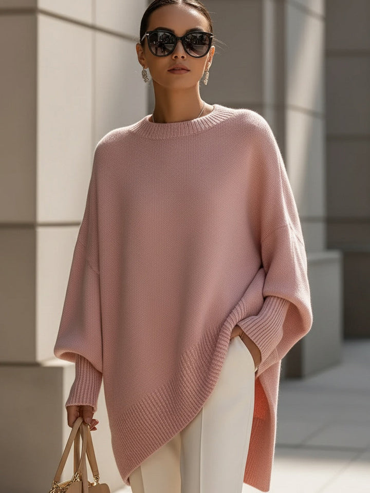 Samantha | Damen Oversized Fledermausärmeln Strickpullover