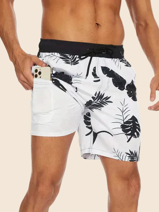 Leon | Herren Sportlicher Slim Fit Badehose mit Innenfutter