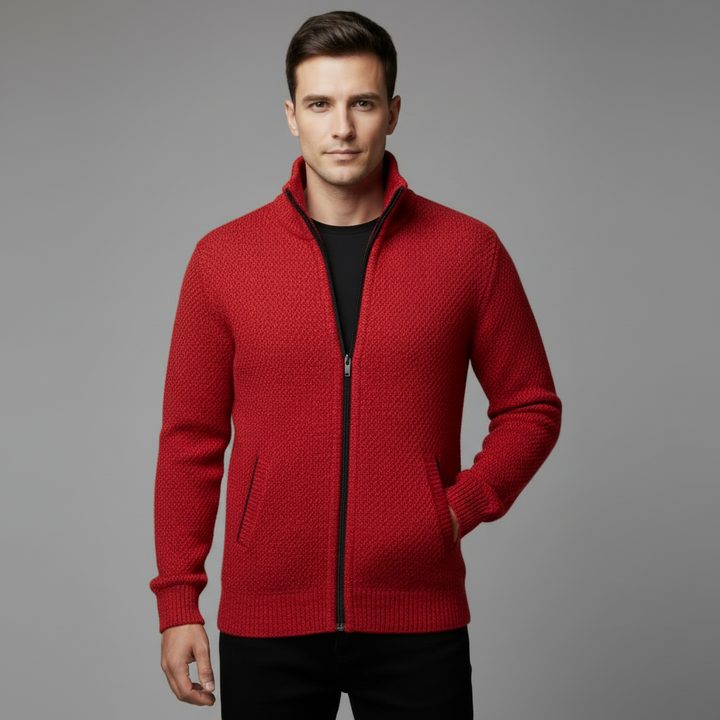 Aurel | Herren Warmer Strickfleece Cardigan