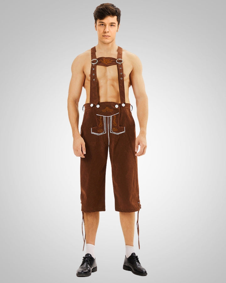 Sven | Herren Traditionelle Knielange Lederhose
