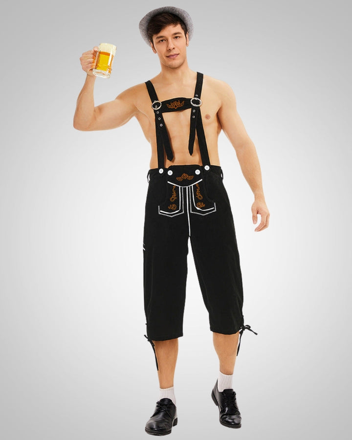 Sven | Herren Traditionelle Knielange Lederhose