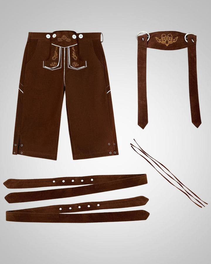 Sven | Herren Traditionelle Knielange Lederhose