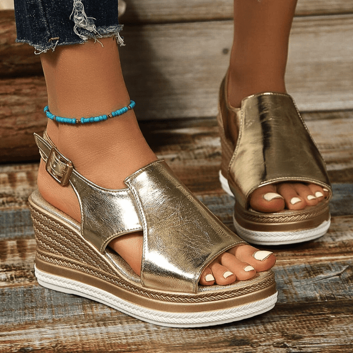 Rosina | Damen Sommer Orthopädische Plateausandalen