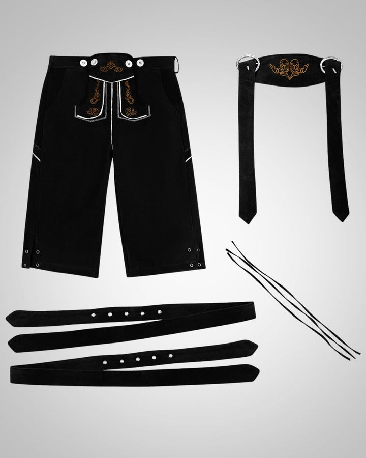 Sven | Herren Traditionelle Knielange Lederhose