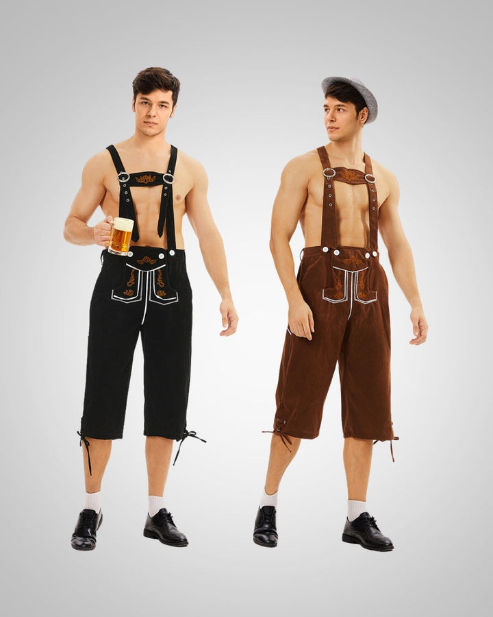 Sven | Herren Traditionelle Knielange Lederhose