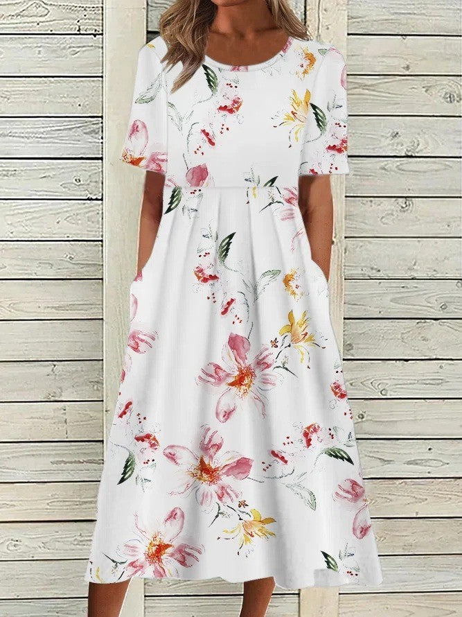 Romy | Damen Bedrucktes Florales Sommerkleid
