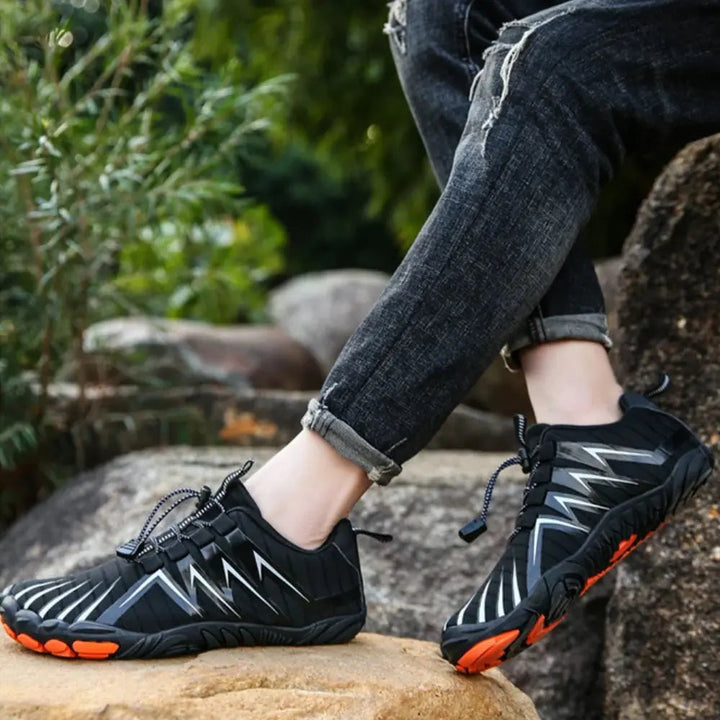 Quinn | Elastische Schnürung Wander Barfußschuhe