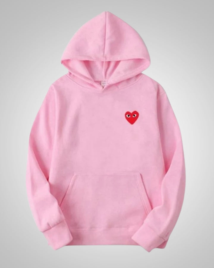 Cora | Damen Modischer Baumwoll Hoodie mit Herz
