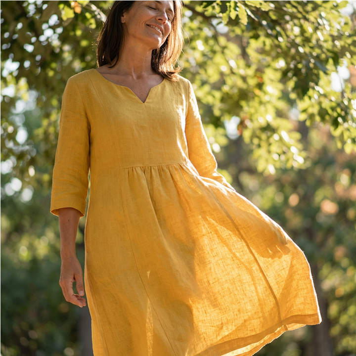 Mila | Damen Kerbausschnitt Lässiges Sommerkleid