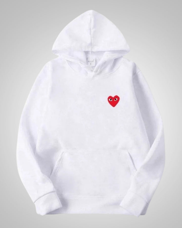 Cora | Damen Modischer Baumwoll Hoodie mit Herz