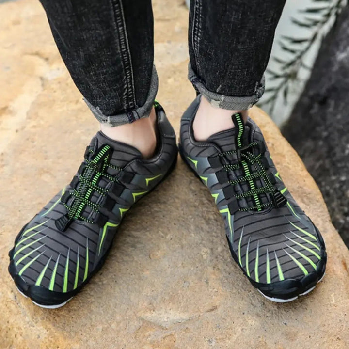 Quinn | Elastische Schnürung Wander Barfußschuhe