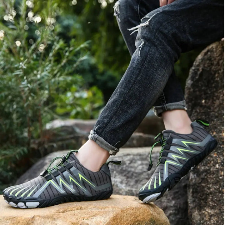 Quinn | Elastische Schnürung Wander Barfußschuhe