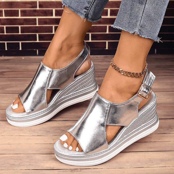 Rosina | Damen Sommer Orthopädische Plateausandalen