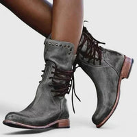 Ines | Damen Klassische Stiefel mit Schnürung