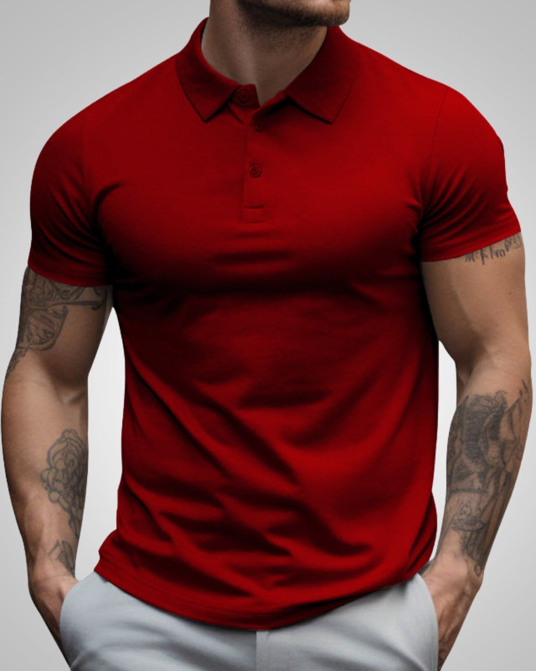 Alexis | Herren Slim-Fit Poloshirt Mit Kurzen Ärmeln