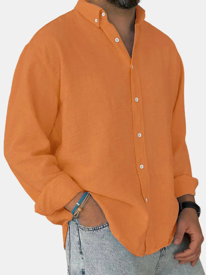 Kaeron | Herren Sommer Button Down Langarm Hemd