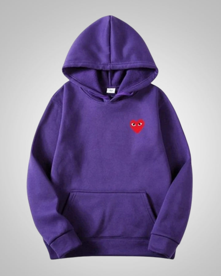 Cora | Damen Modischer Baumwoll Hoodie mit Herz