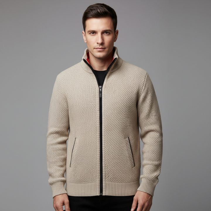 Aurel | Herren Warmer Strickfleece Cardigan