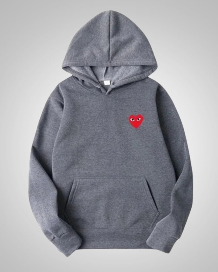 Cora | Damen Modischer Baumwoll Hoodie mit Herz