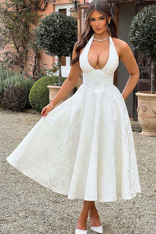 Tamara | Damen Elegantes A-Linien Hochzeitsgastkleid