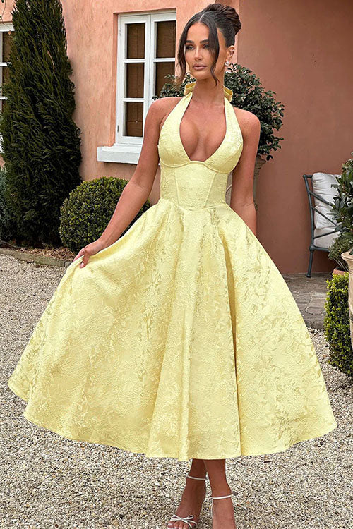 Tamara | Damen Elegantes A-Linien Hochzeitsgastkleid