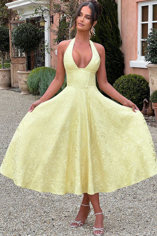 Tamara | Damen Elegantes A-Linien Hochzeitsgastkleid