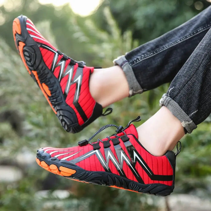 Quinn | Elastische Schnürung Wander Barfußschuhe