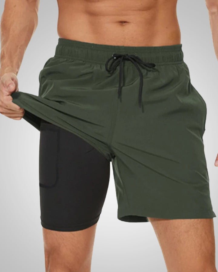 Rahul | Herren Sportliche Slim-Fit Badehose Mit Innenshorts