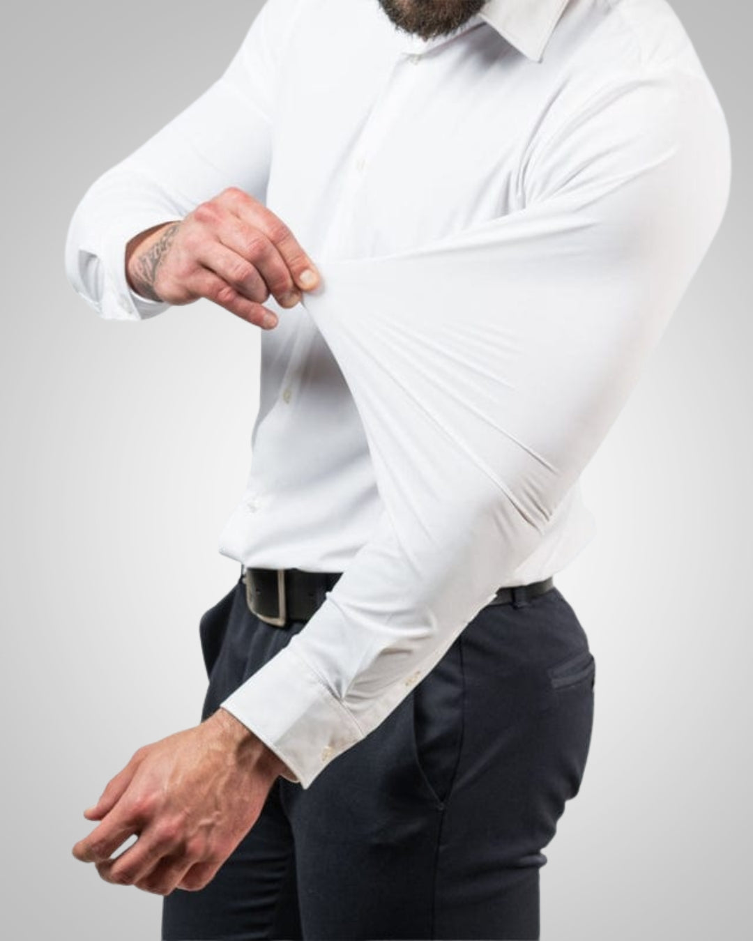 Nathan | Herren Modisches Stretch Hemd