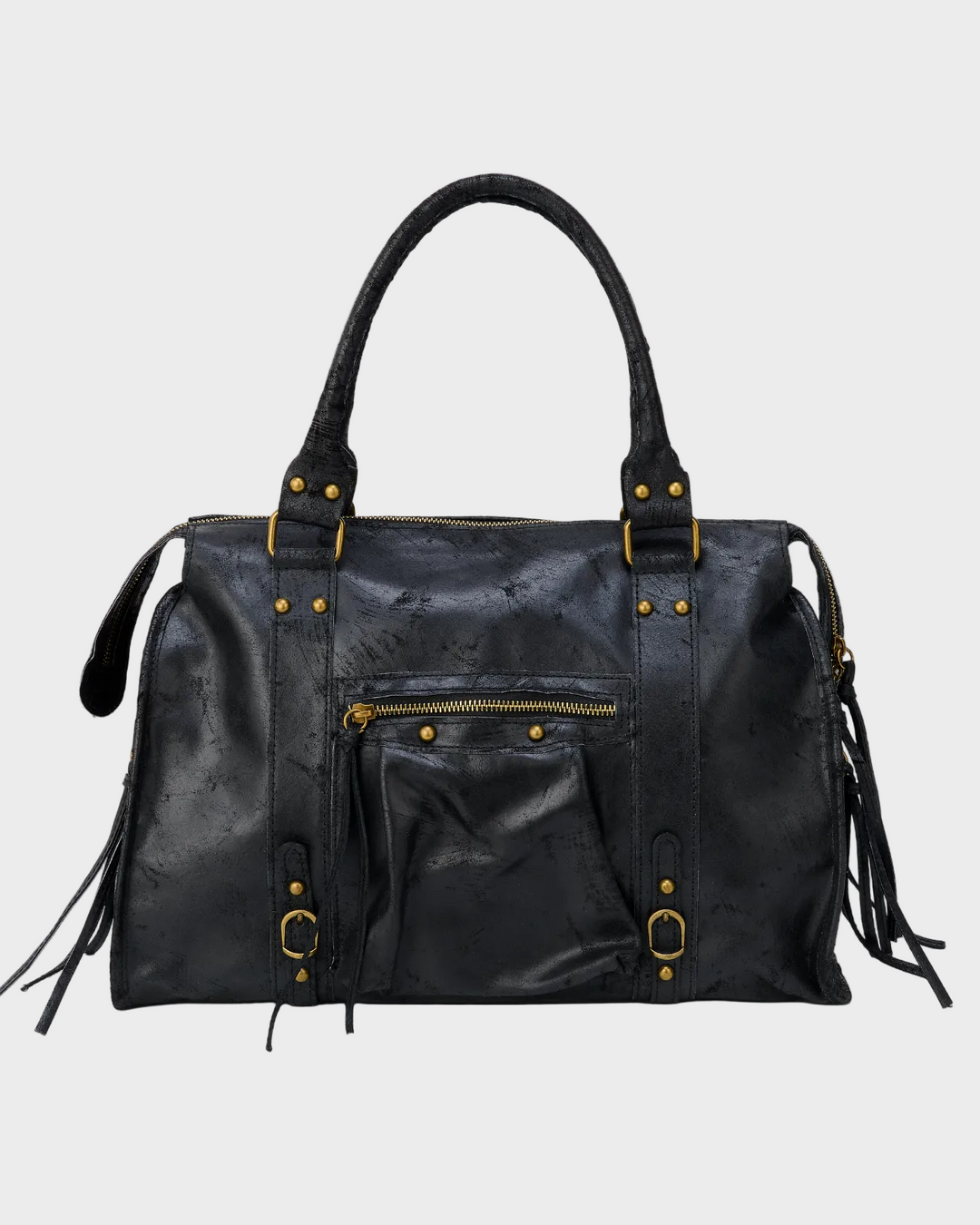 Annina | Damen Geräumige Leder Schultertasche mit Taschen