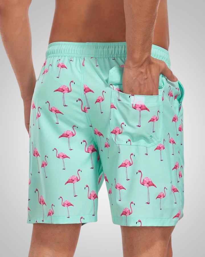 Hanery | Herren Sportliche Slim-Fit Badehose Mit Innenshorts