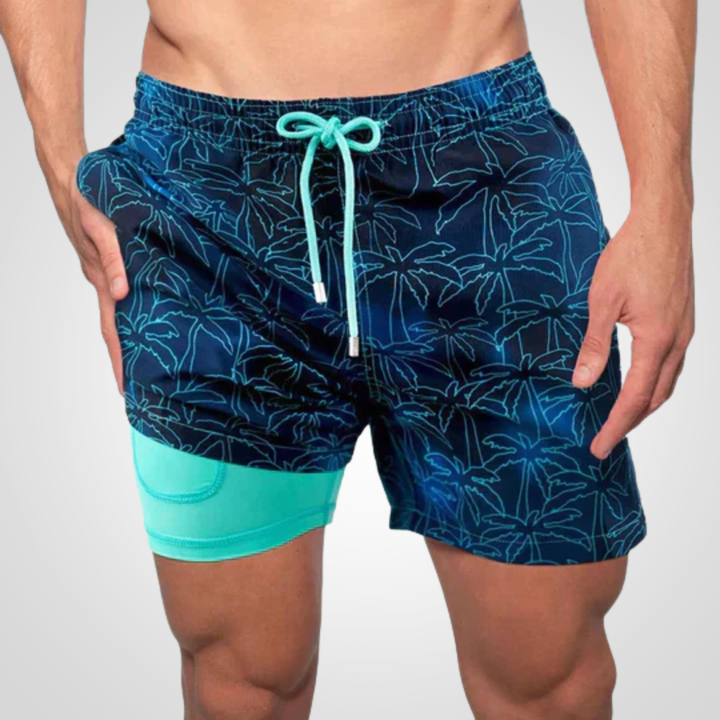 Damian | Herren Sportlicher Slim Fit Badehose mit Innenfutter