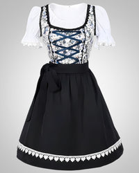 Elisa | Damen Klassisches Blumig Dirndl Midikleid