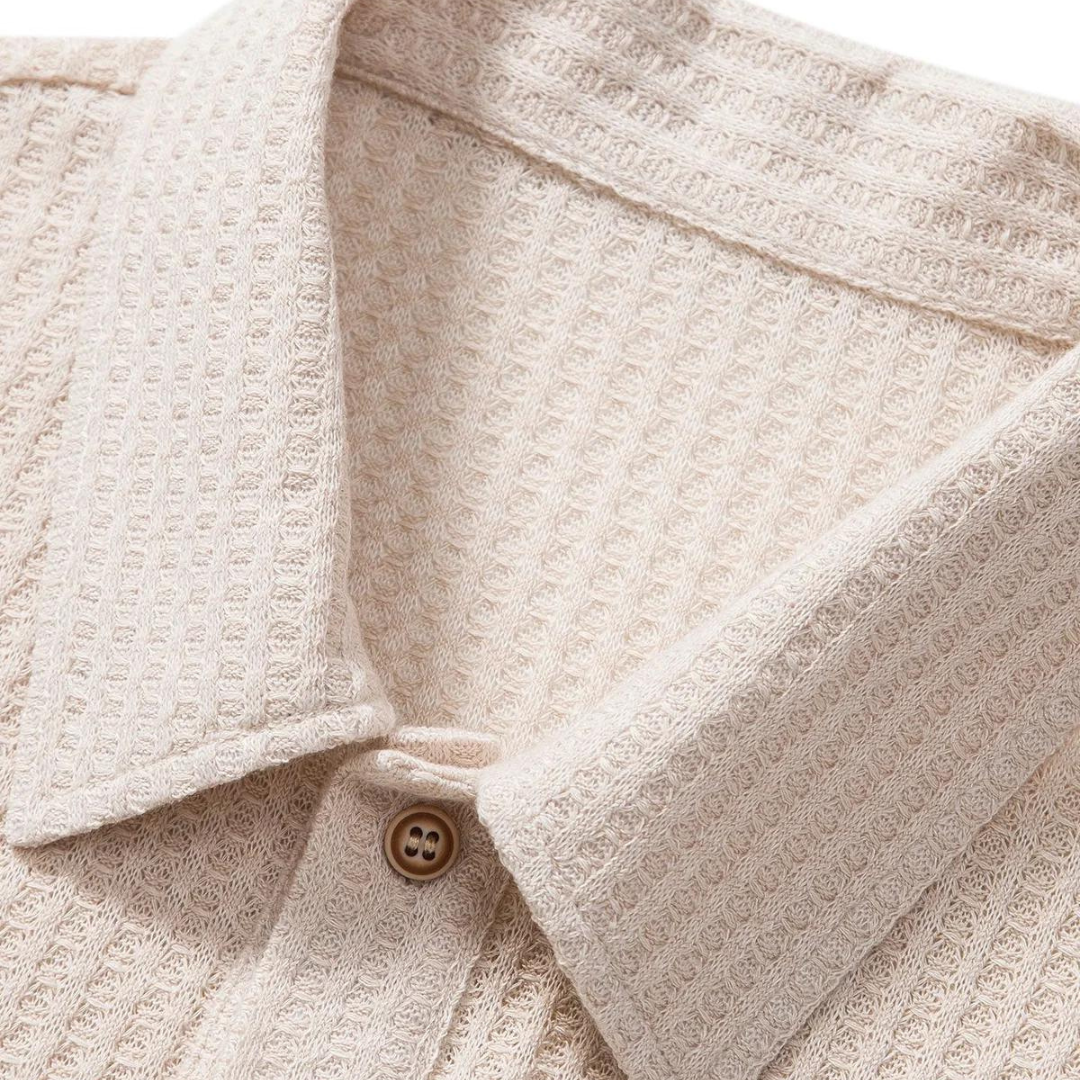 Veyron | Herren Sommer Strukturiertes Kurzarm Poloshirt