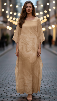 Hannelore | Abito lungo casual da donna con motivo astratto