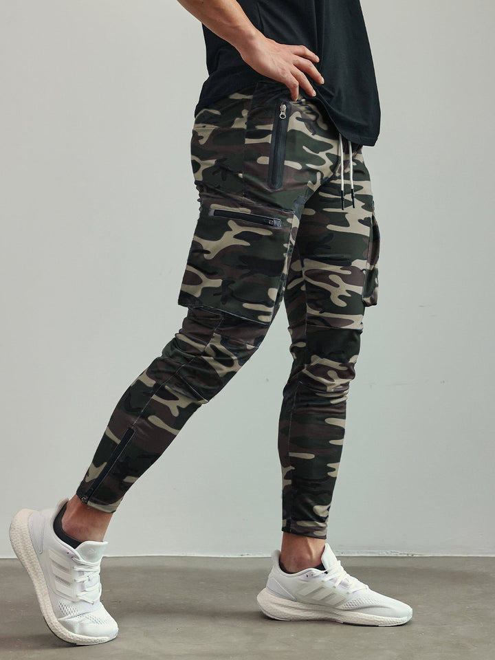 Declan | Herren Bequeme Slim Fit Cargo Jogginghose mit Kordelzug