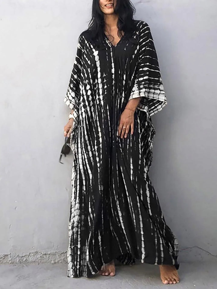 Jeannette | Damen Luftiges Relaxed Fit Kaftan Kleid