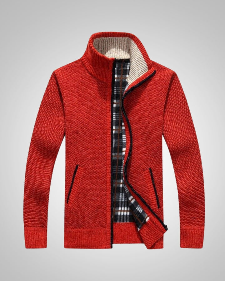 Aurel | Herren Warmer Strickfleece Cardigan