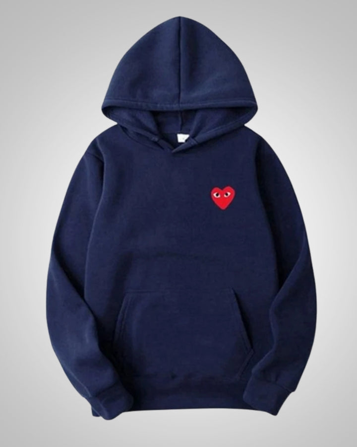 Cora | Damen Modischer Baumwoll Hoodie mit Herz