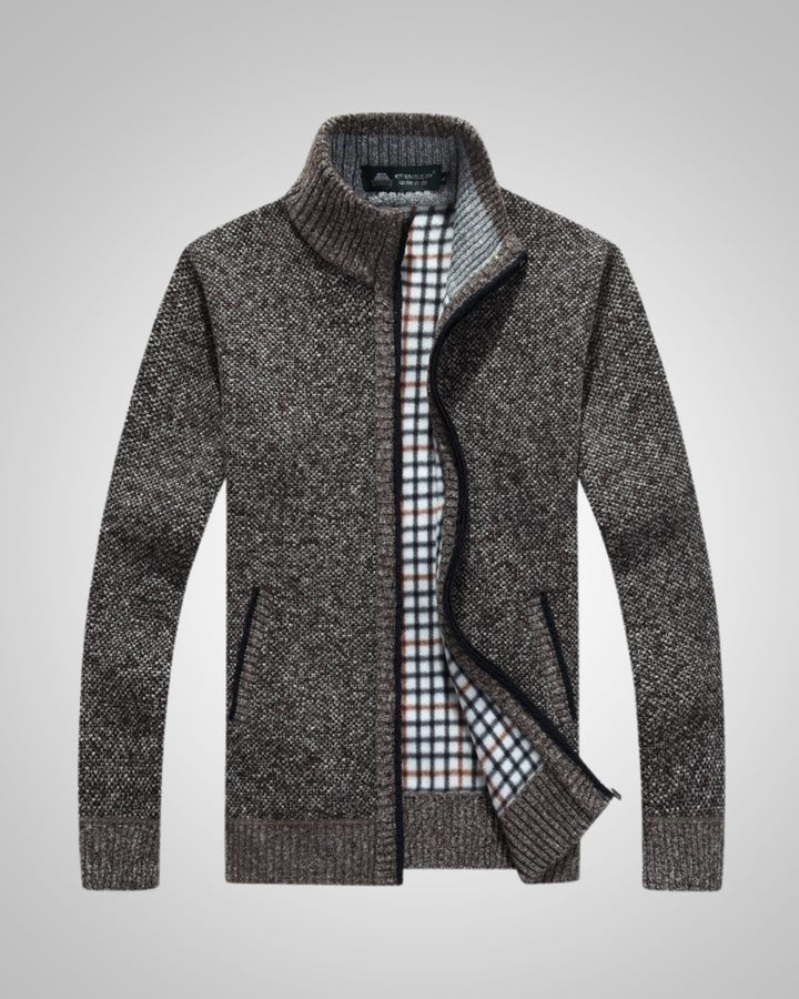 Aurel | Herren Warmer Strickfleece Cardigan