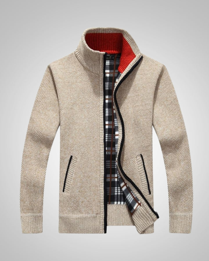 Aurel | Herren Warmer Strickfleece Cardigan