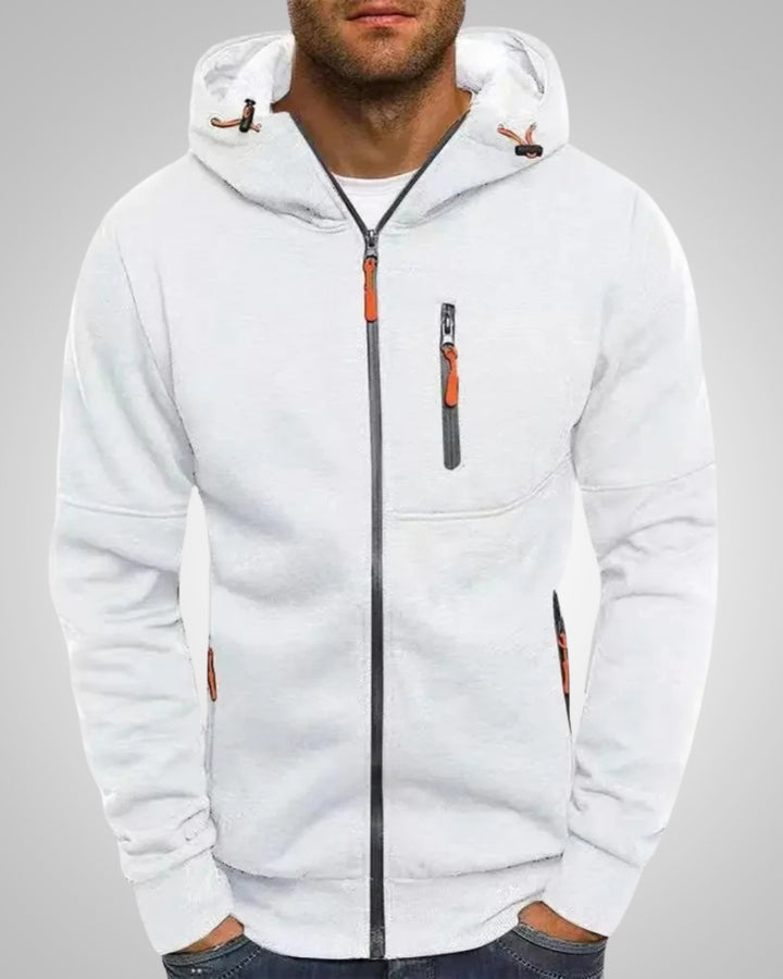 Elijah | Sweat à capuche zippé avec poches pour homme