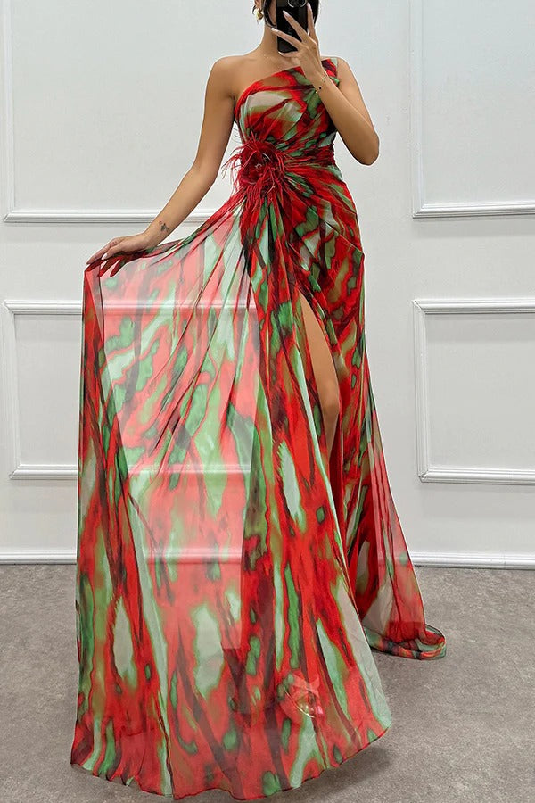 Olivia | Damen Elegantes Ärmelloses Hochzeitsgastkleid
