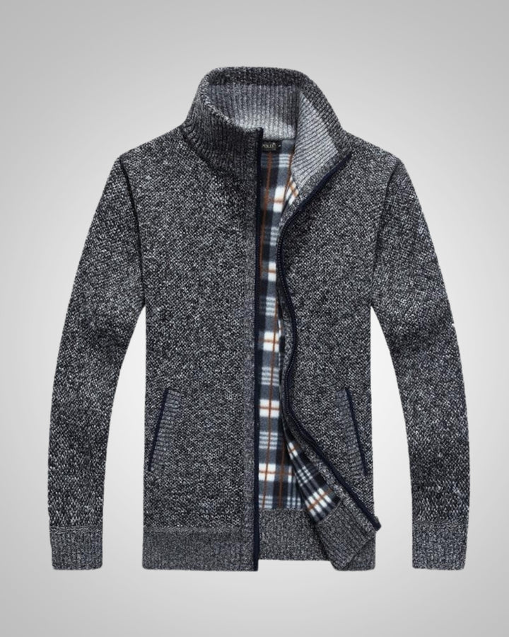 Aurel | Herren Warmer Strickfleece Cardigan