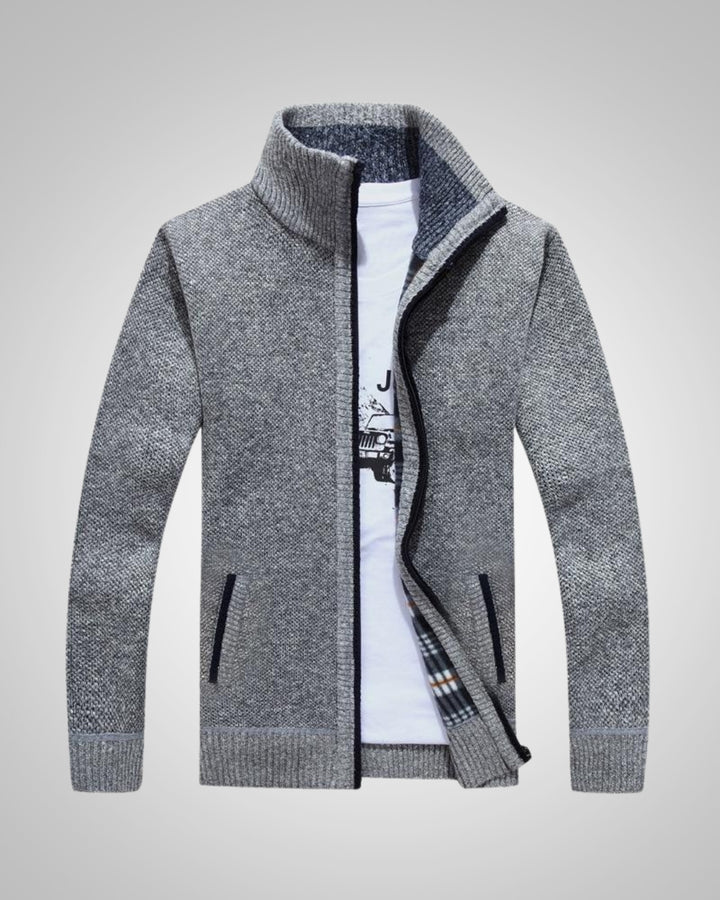 Aurel | Herren Warmer Strickfleece Cardigan