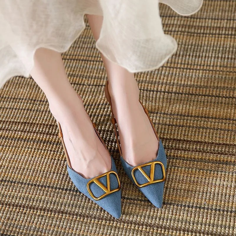 Heliodor | Damen Pumps mit Slingback und Stilettoabsatz für festliche Abende
